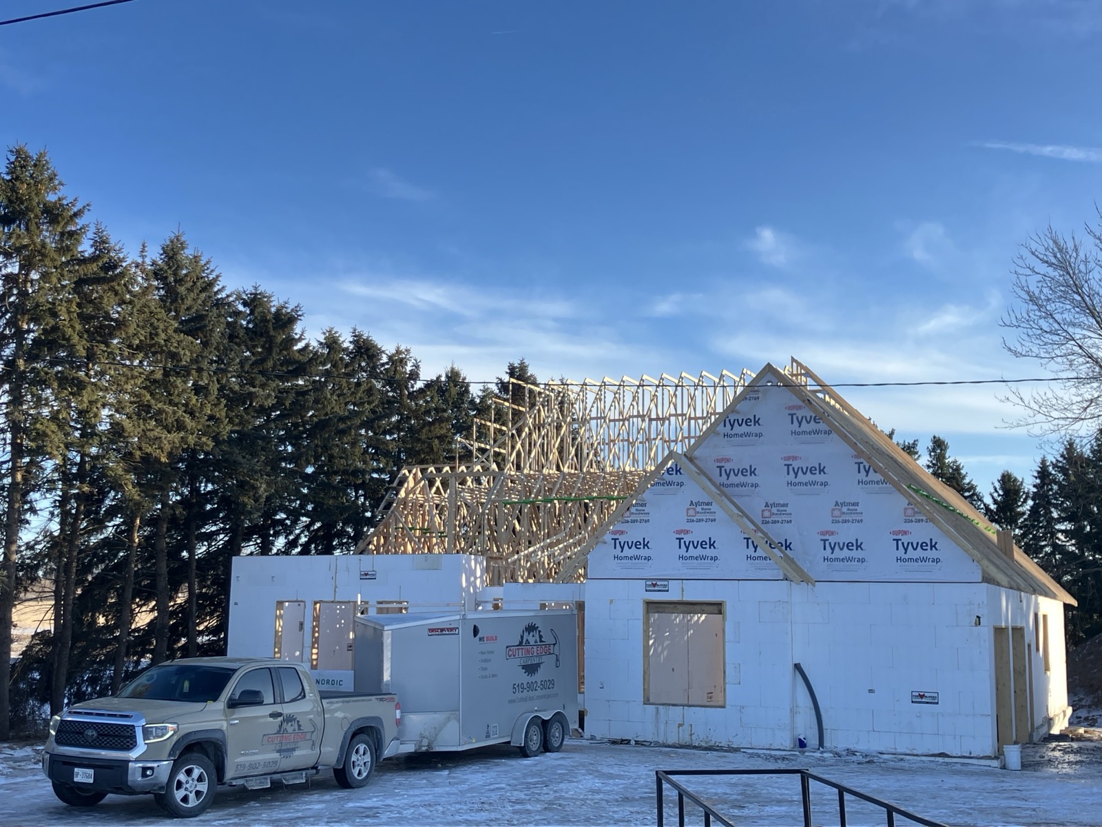 Cutting Edge Carpentry custom home project near London Ontario